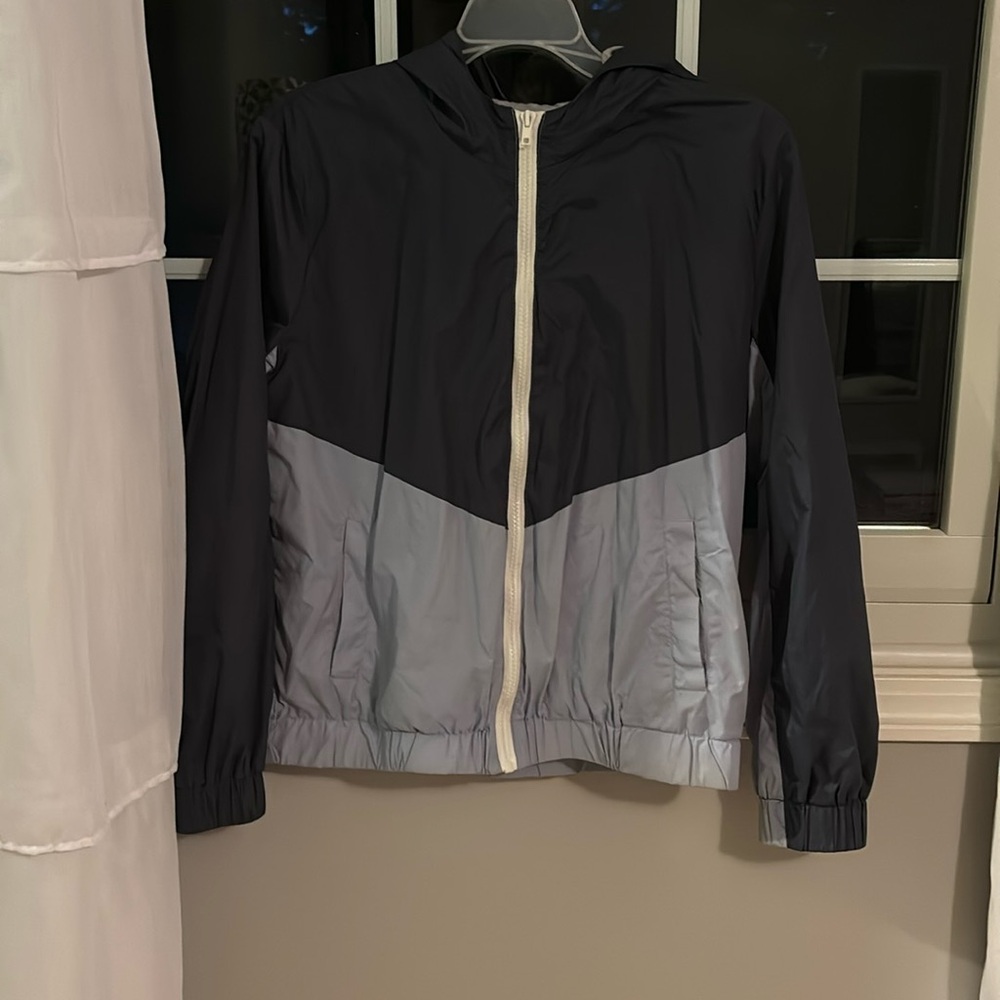 Juniors Pink Rose SZ M Purple Block Windbreaker